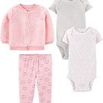 Simple Joys by Carter's Baby Girls' 4-Piece Jacket, Pant, and Bodysuit Set